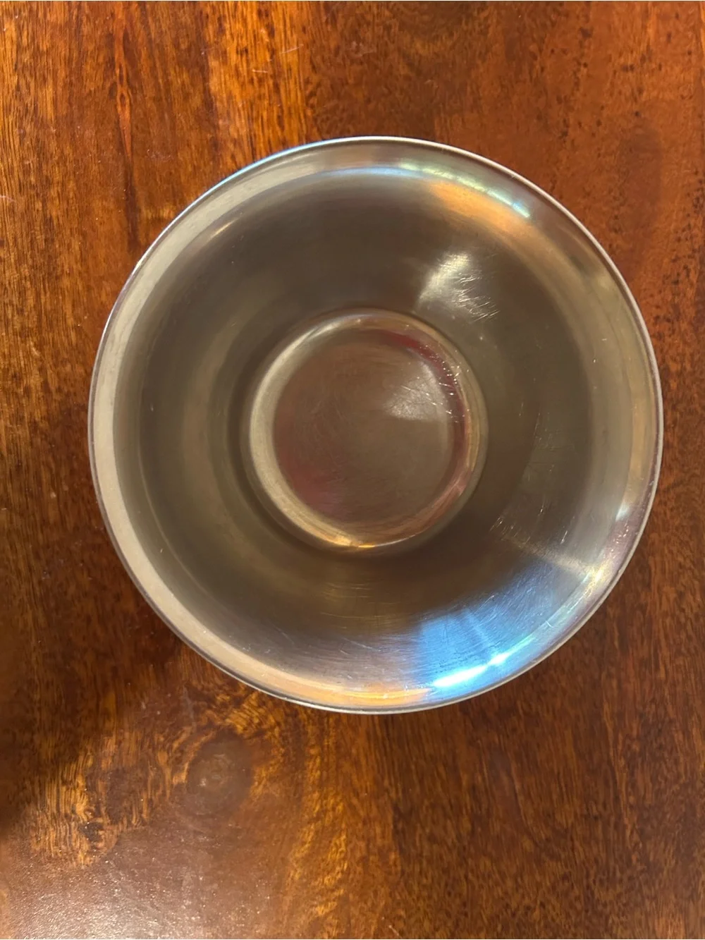 Stainless Steel Gravy Serving Bowl with attached Saucer -6” Leonard Denmark